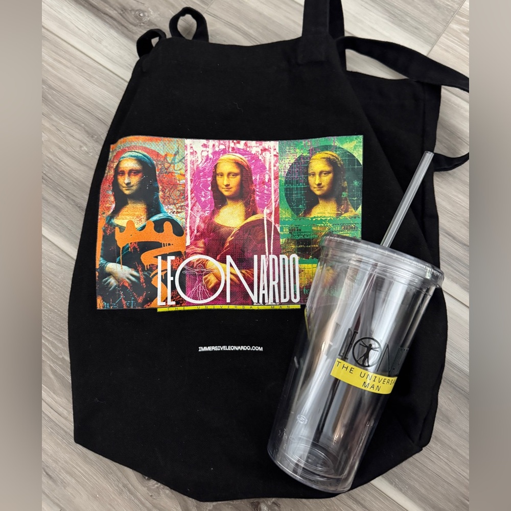 New Leonardo The Universal Man Mona Lisa Tote and cup